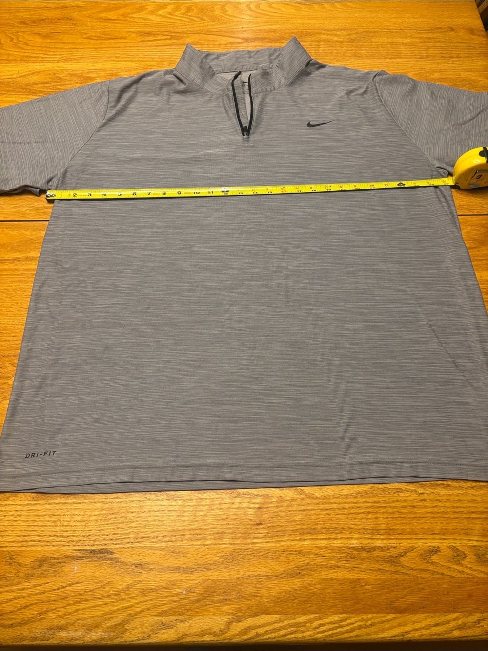 Nike Men’s 3XL Heather Gray Quarter-Zip Pullover - Picture 6 of 7